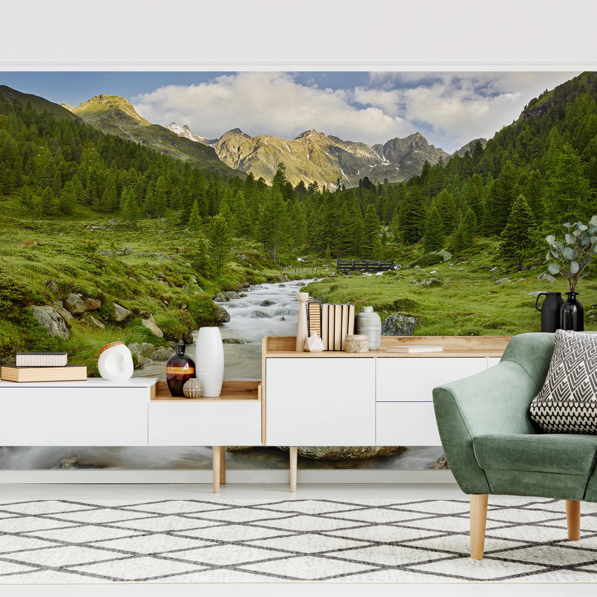 Papel pintado fotomural bosque naturaleza 158 - salón dormitorio cocina pasillo - tnt 480 x 320 cm premium