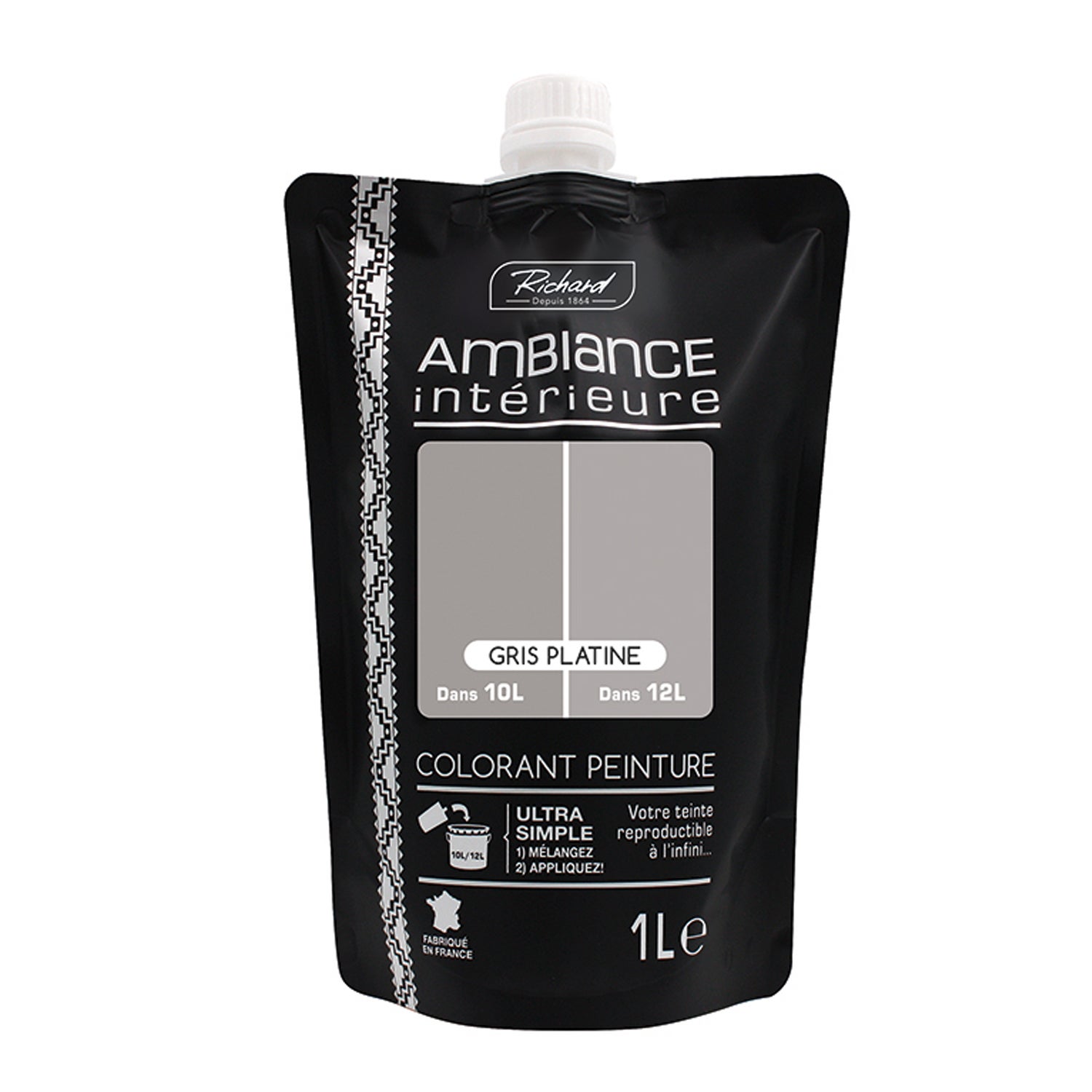 Colorant pré-dosé Ambiance Richard gris platine 1L | Tecnomat / ex Bricoman