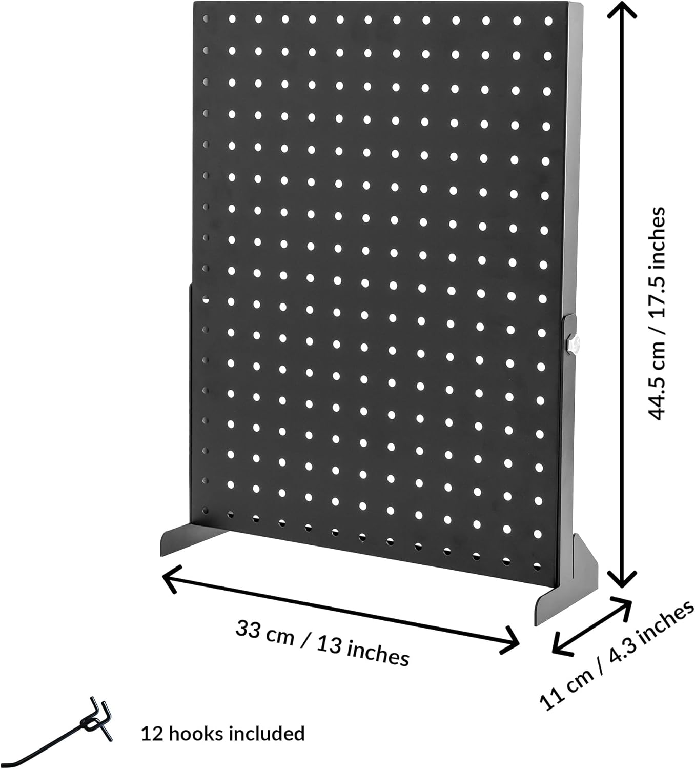 Peg board | Panneau Perforé pour vendeurs | Plaque Perforée Organisation | Crochets pour Panneaux Perforés Noirs pour Maison, Magasin, Bureau | Tablea - 2