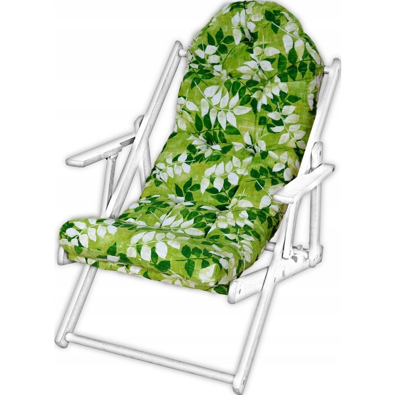 Poduszka na leżak drewniany AMPO zielony biały 1 szt.