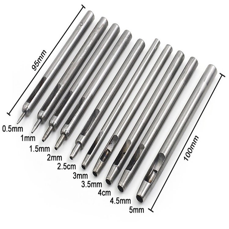 Punzone Per Pelle 6mm - Acciaio Al Carbonio, Per Cinture E