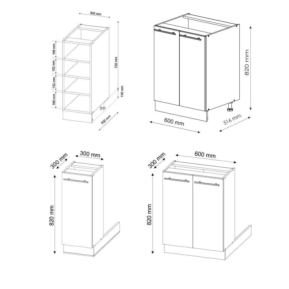 Vicco Îlot de cuisine Fame-Line, Chêne vert et or/chêne doré, 90cm sans PT - 3