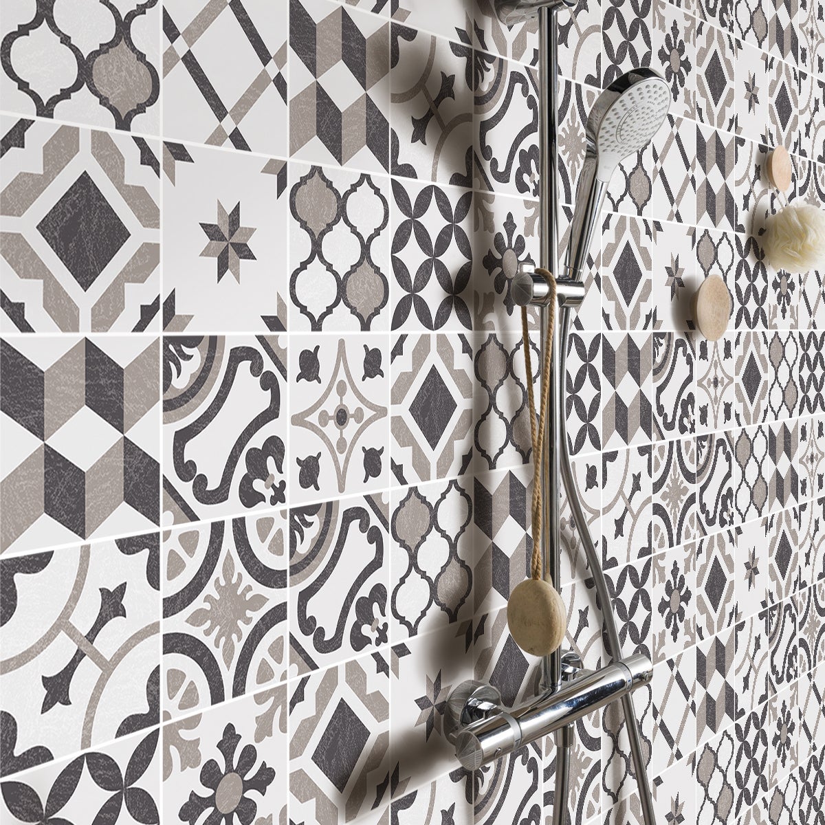 30 vinilos baldosas de cemento azulejos ambre - adhesivo de pared - revestimiento sticker mural decorativo - 30stickers15x15cm