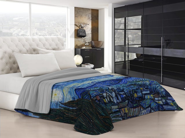 Copriletto Primaverile Estivo 1 Piazza E Mezza In Cotone Piquet - Made In Italy, 220x260cm - Foto 9