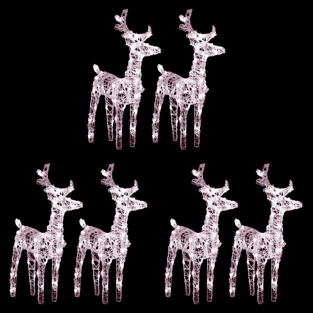 Rena de Natal 6 unidades 240 LEDs acrílico branco quente - COMFORTXL - 2