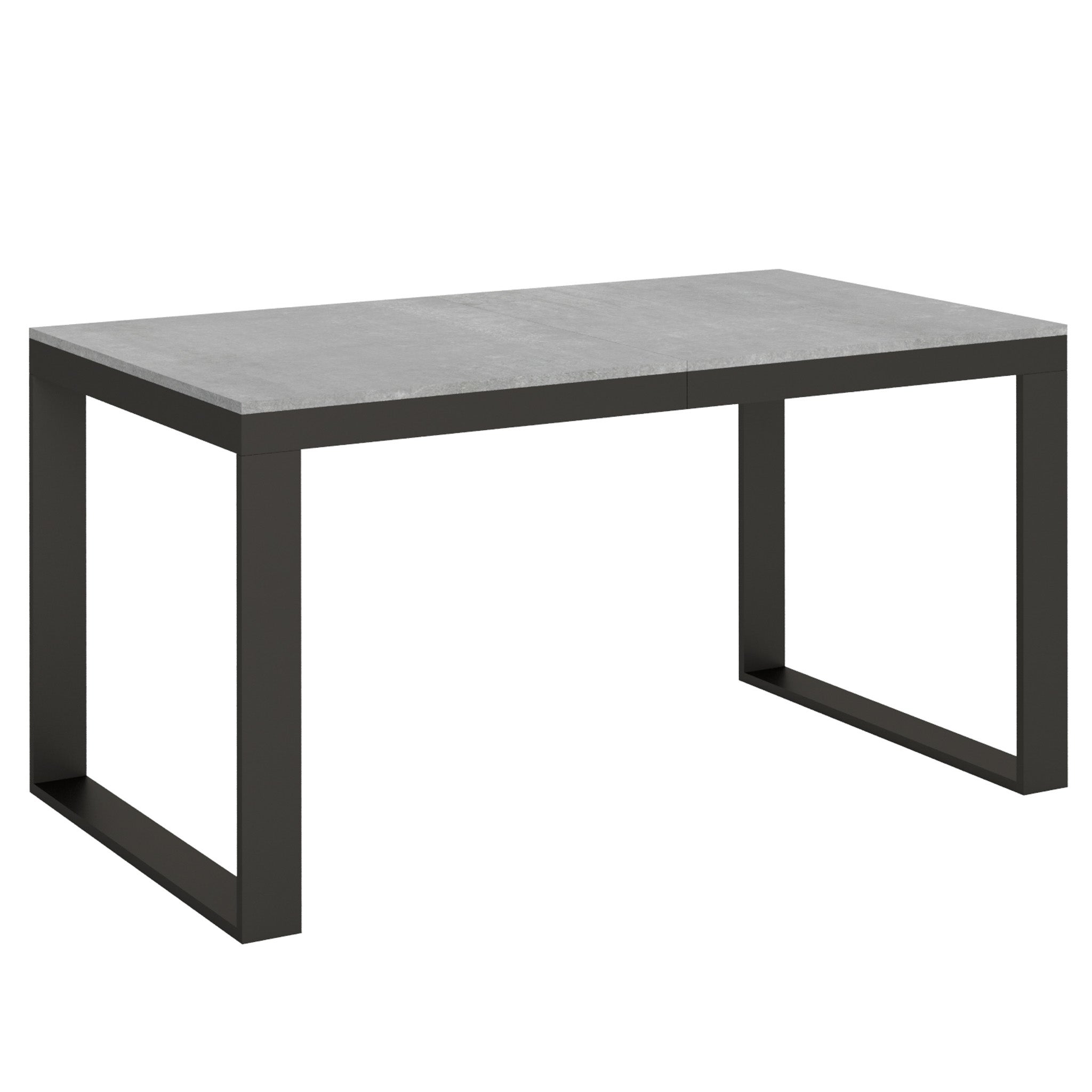 Stół rozkładany 90x160/420 cm Tecno Evolution Cement rama antracyt