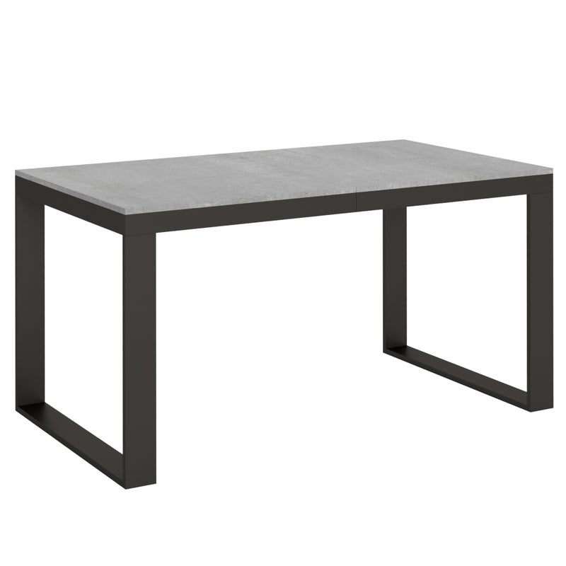 Stół rozkładany 90x160/420 cm Tecno Evolution Cement rama antracyt