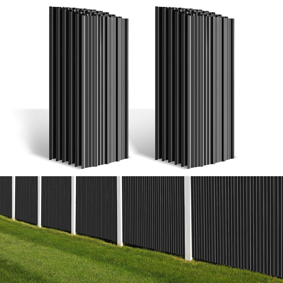 36x Blacha Falista Trapezowa na Dach, Plaques tôles profilées/ondulées anthracite 129x46cm = 21m² tole de bardage résistantes inte