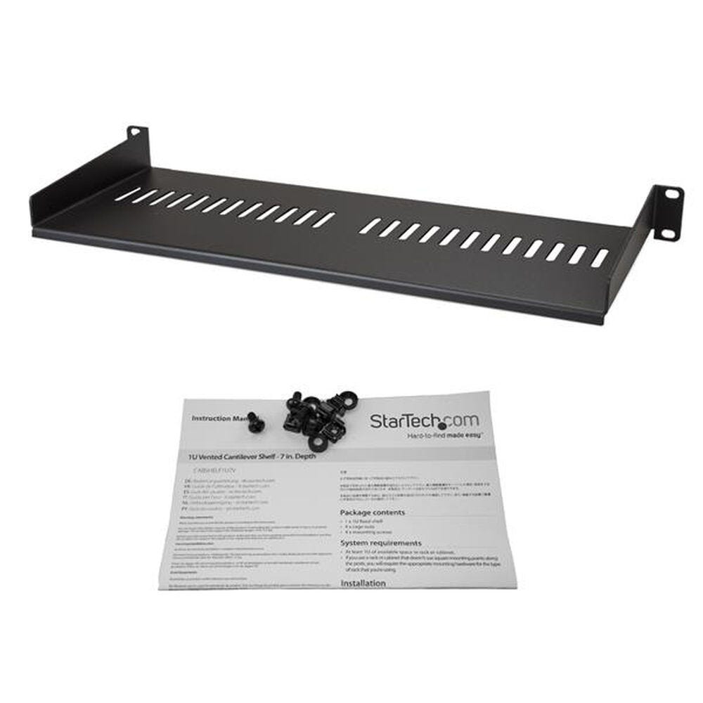 Plateau Fixe pour Armoire Rack Startech CABSHELF1U7V Ventilée | Leroy ...