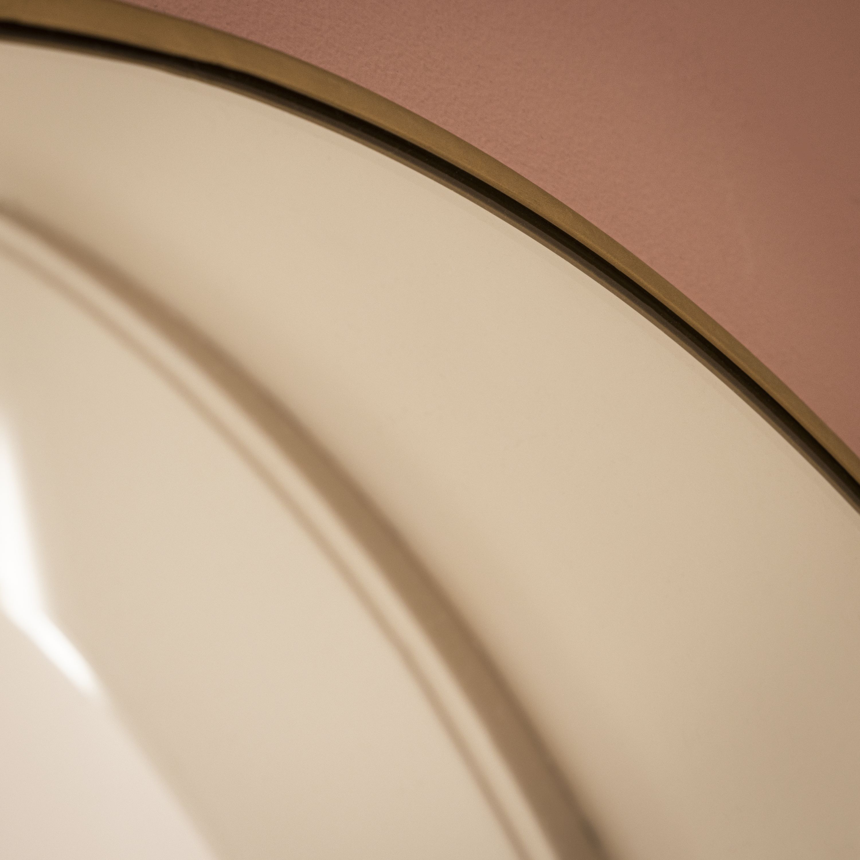 Miroir rond diamètre 60 cm métal doré BRIA - INSPIRE - 9