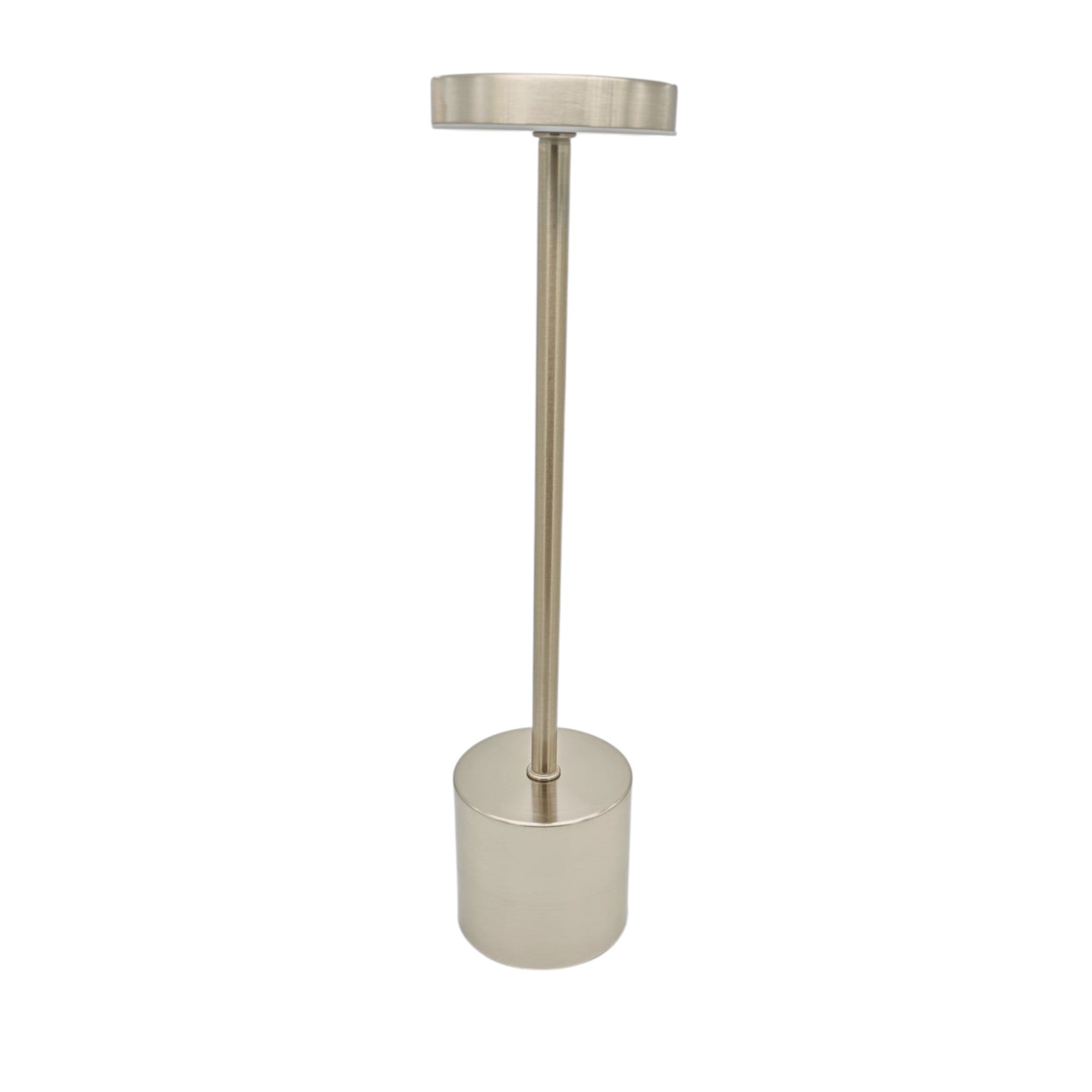 Akumulatorowa srebrna lampa stołowa LED ładowana dotykowo z 3 ściemnianymi odcieniami światła 2000mAh