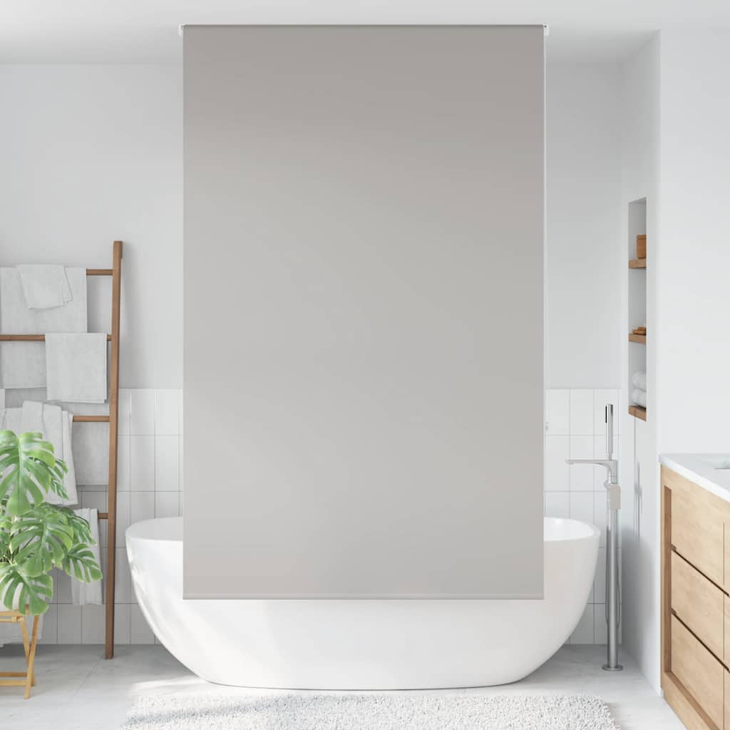 Tenda A Rullo Per Doccia Mezza Cassetta Tinta Unita Nera - 100x240 Cm, Materiale PEVA