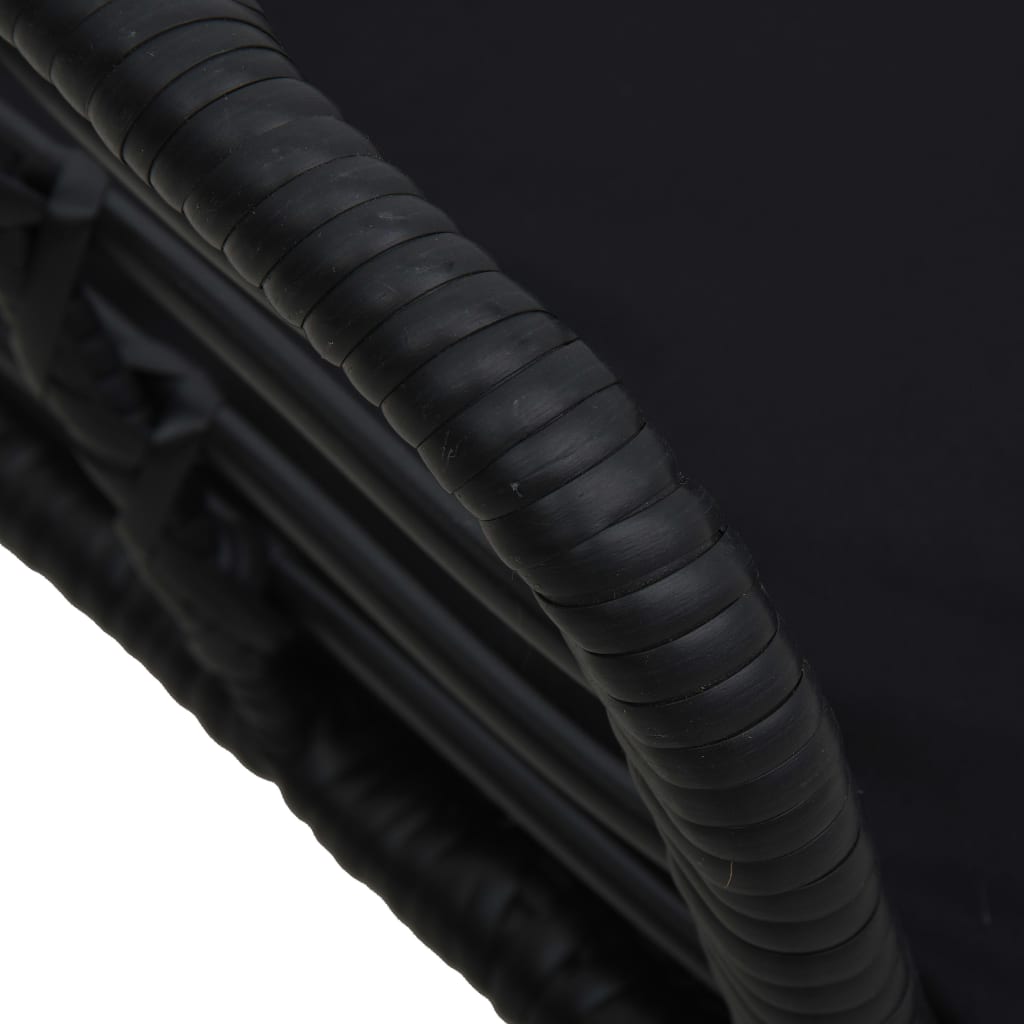 Maison Exclusive - Sedie da Giardino con Cuscini 2 pz in Polyrattan Nere - 7