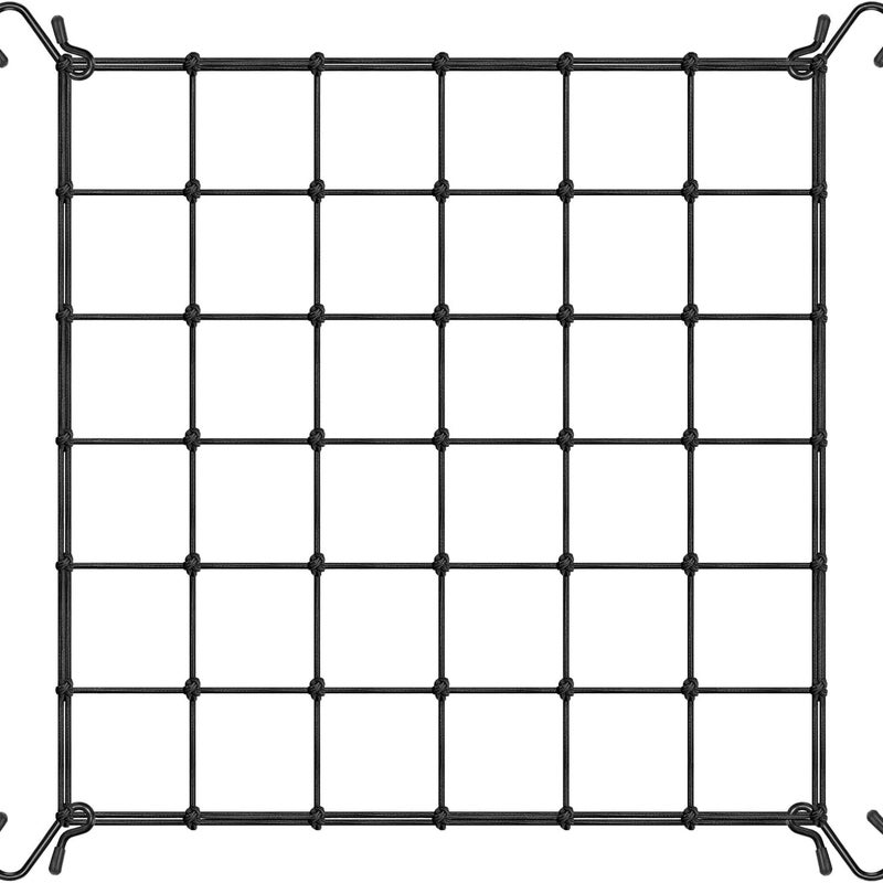 Elastyczna siatka kratowa z 4 haczykami do roślin pnących, warzyw, owoców i kwiatów, 0,9 x 0,9 m