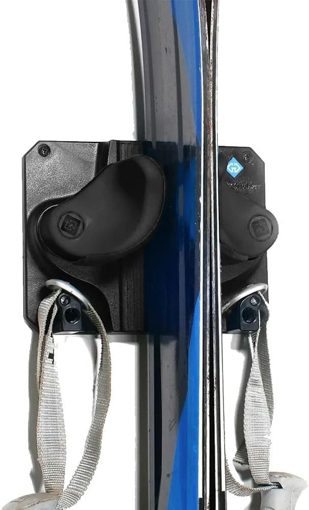 Gravity Grabber Support Mural Ski & Snowboard – Cyan, Protection Rocker & Extrémités, Rangement Sans Dommage