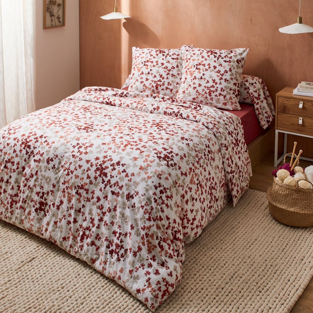 Parure de lit au style automnal - Rose Boudoir - 140x200 cm - Flanelle/Coton