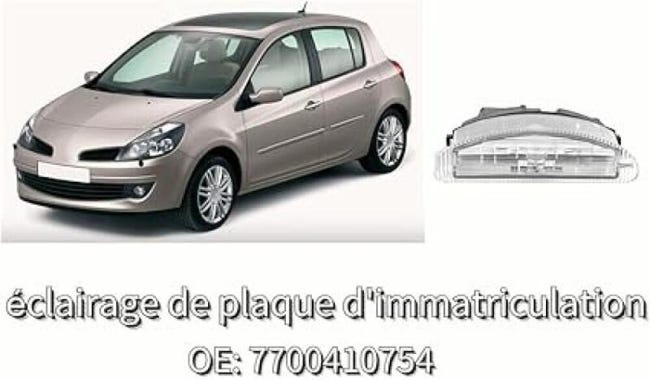 Luce Targa Per Renault Clio II 1998-2005 - Ricambio 7700410754, Lampada Luce Targa Per Renault Clio II 1998-2005 - Ricambio 7700410754, Lampada