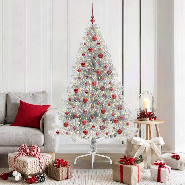 Árbol De Navidad Artificial Con Luces LED Y Efecto Nieve - 150 Cm, Fácil De Montar Y Súper Realista