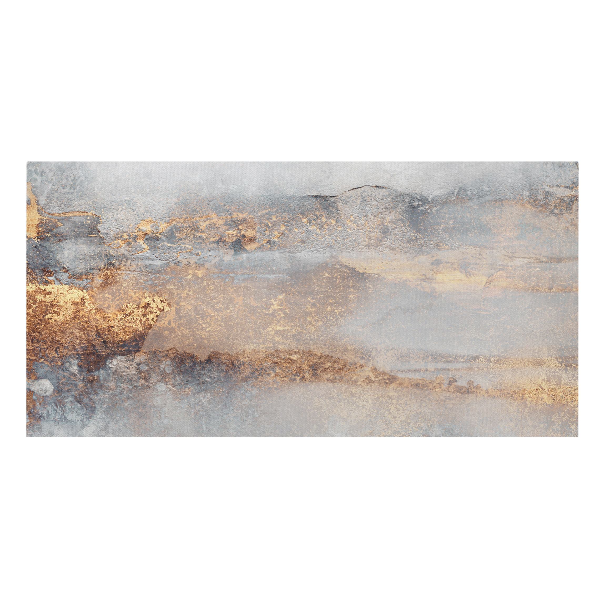 Impression sur toile tableau sur toile châssis gris art à motifs abstrait peinture 54 cuisine chambre à coucher salon couloir 100 x 50 cm - 5