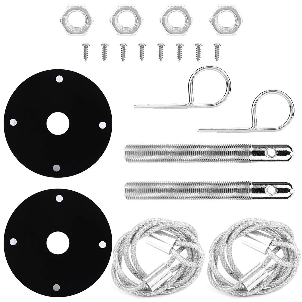 Kit De Verrouillage Capot Moteur Universel Alliage Aluminium - Loquet Rapide Argent