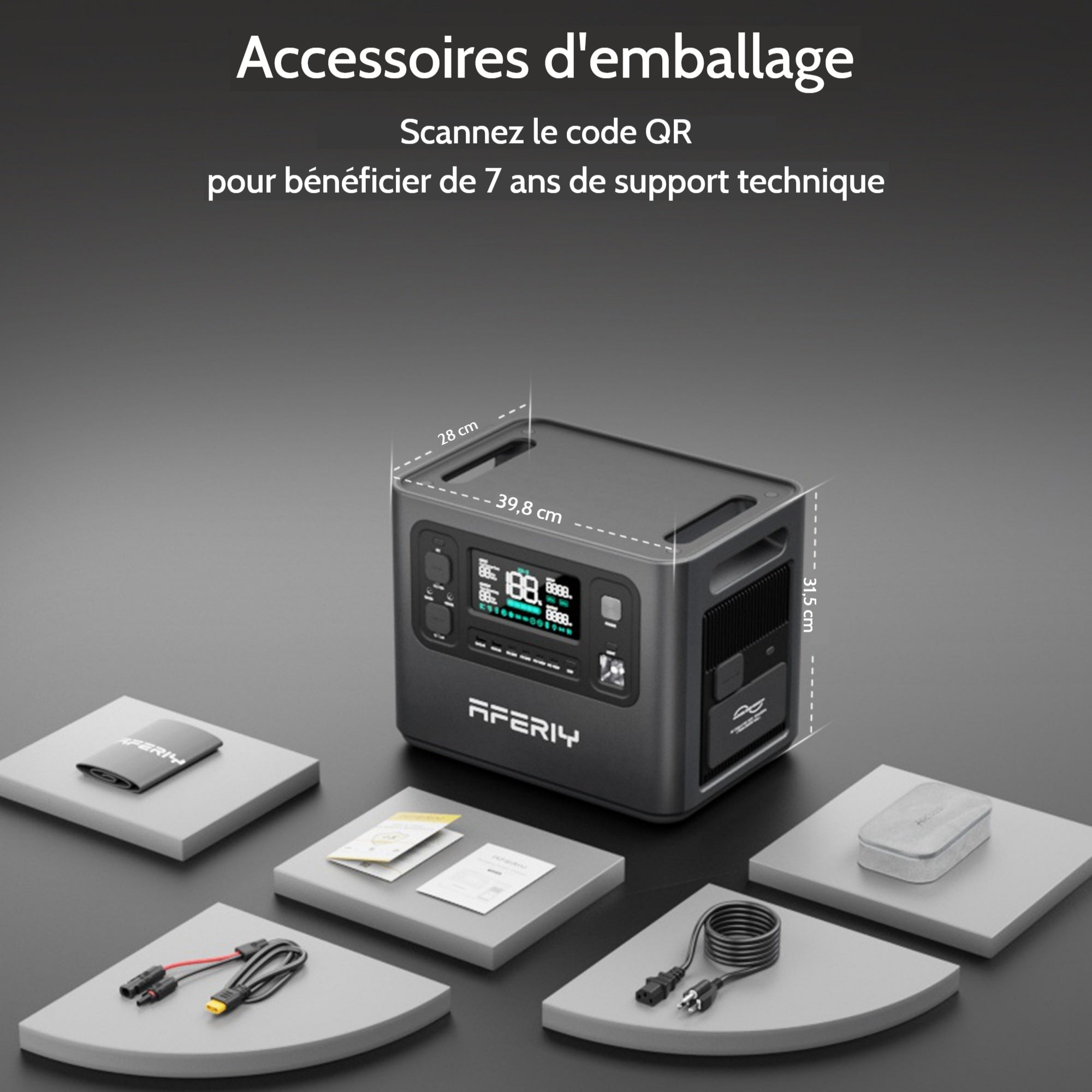Station électrique portable 2800W 2048Wh extensible 10,24kWh batterie LiFePO4 recharge rapide 1,5h MPPT 1200W UPS App mobile noir - 9
