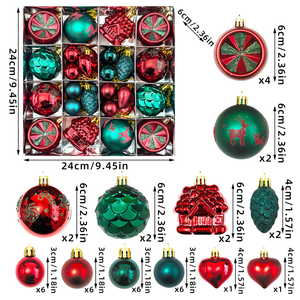 Set 44 Palline Di Natale Infrangibili – Decorazioni Lucide Per Albero, Festa E Regali, Multicolore - 3
