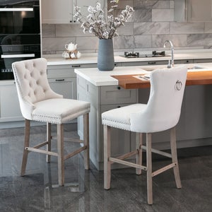KASEL - Tabouret de bar pivotant style moderne cuisine - 45.5x49x85 cm KASEL - Tabouret de bar pivotant style moderne cuisine - 45.5x49x85 cm