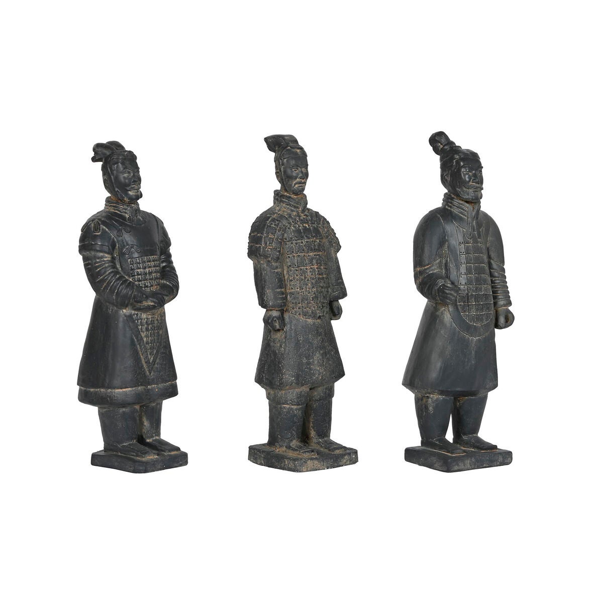 Figura decorativa home esprit gris guerrero 18,5 x 16,5 x 57 cm (3 unidades)