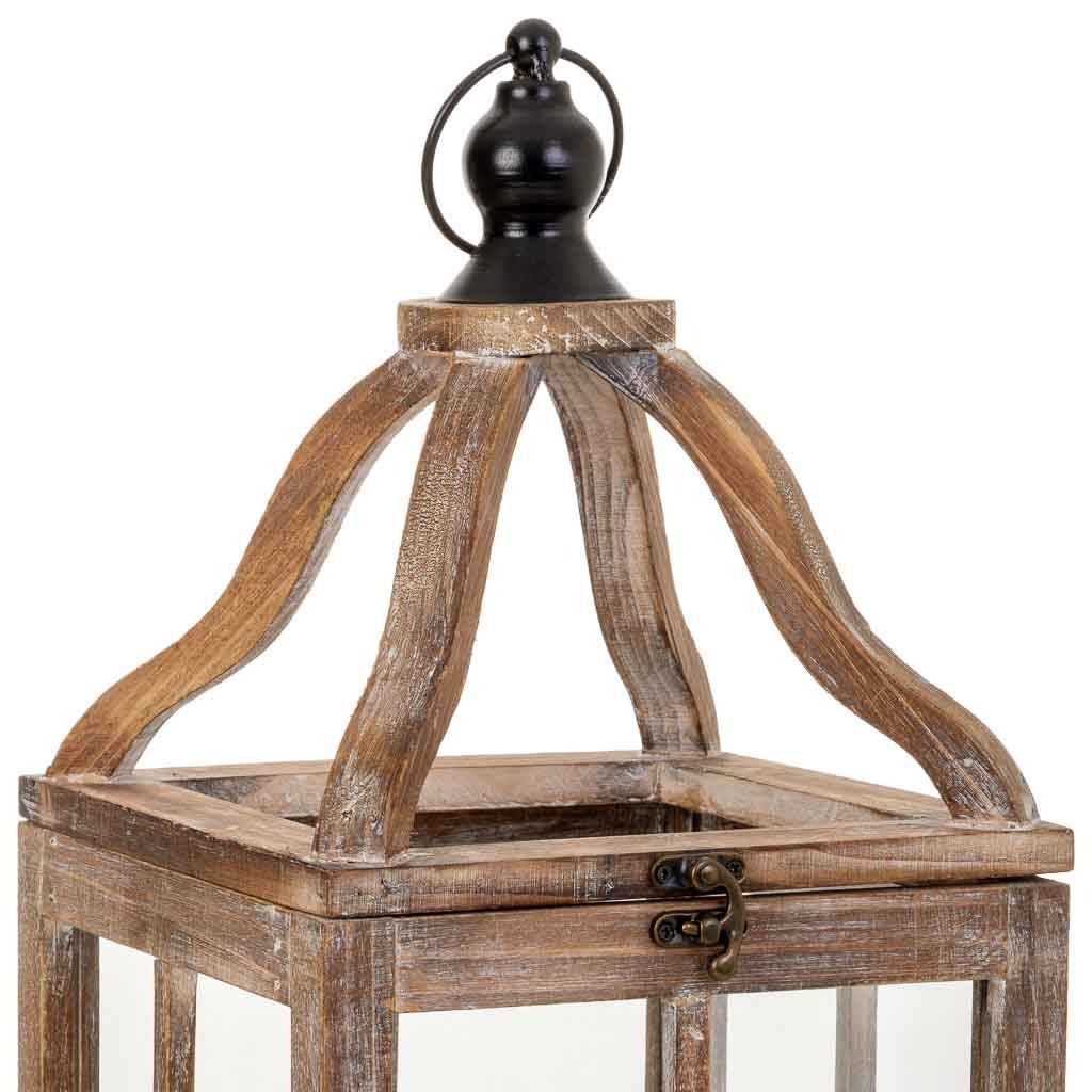 Farol de madera 21x21x60h cm - 7