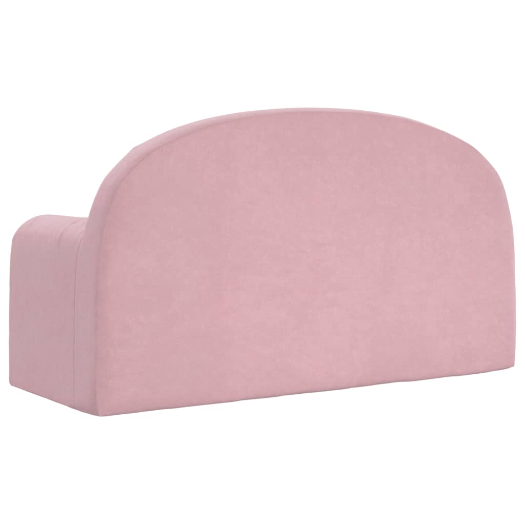 Canapé-lit 2 Places Peluche Ultra-douce Rose Pour Enfant – Confort Moelleux Et Convertible Malin