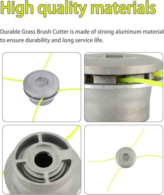 2 Testine Per Decespugliatore In Alluminio - Con Filo Nylon Per Taglio Erba Universale - Foto 11