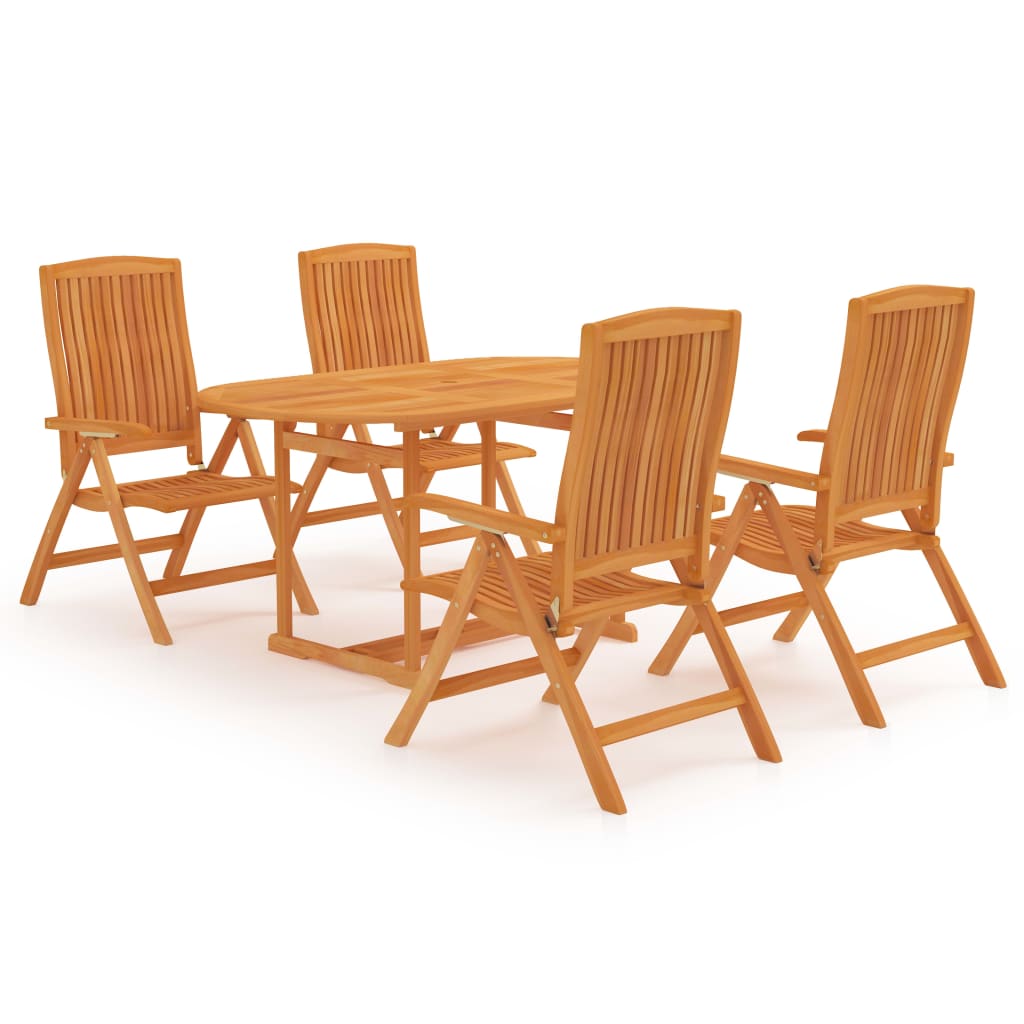 Set Salle à Manger Jardin RATTATAN Thomas & Anita - Table 156x78cm + 6 Chaises Empilables Gris