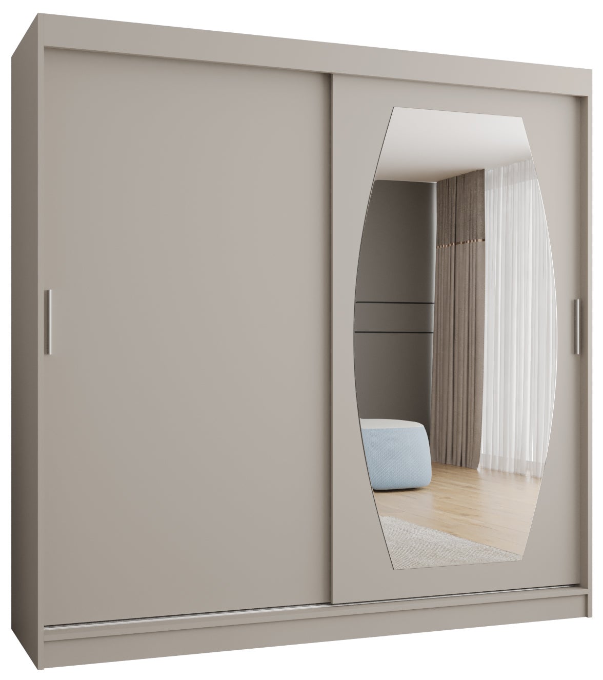 Szafa przesuwna garderoba ROSSA 200 x 62 x 200 cm Kaszmir