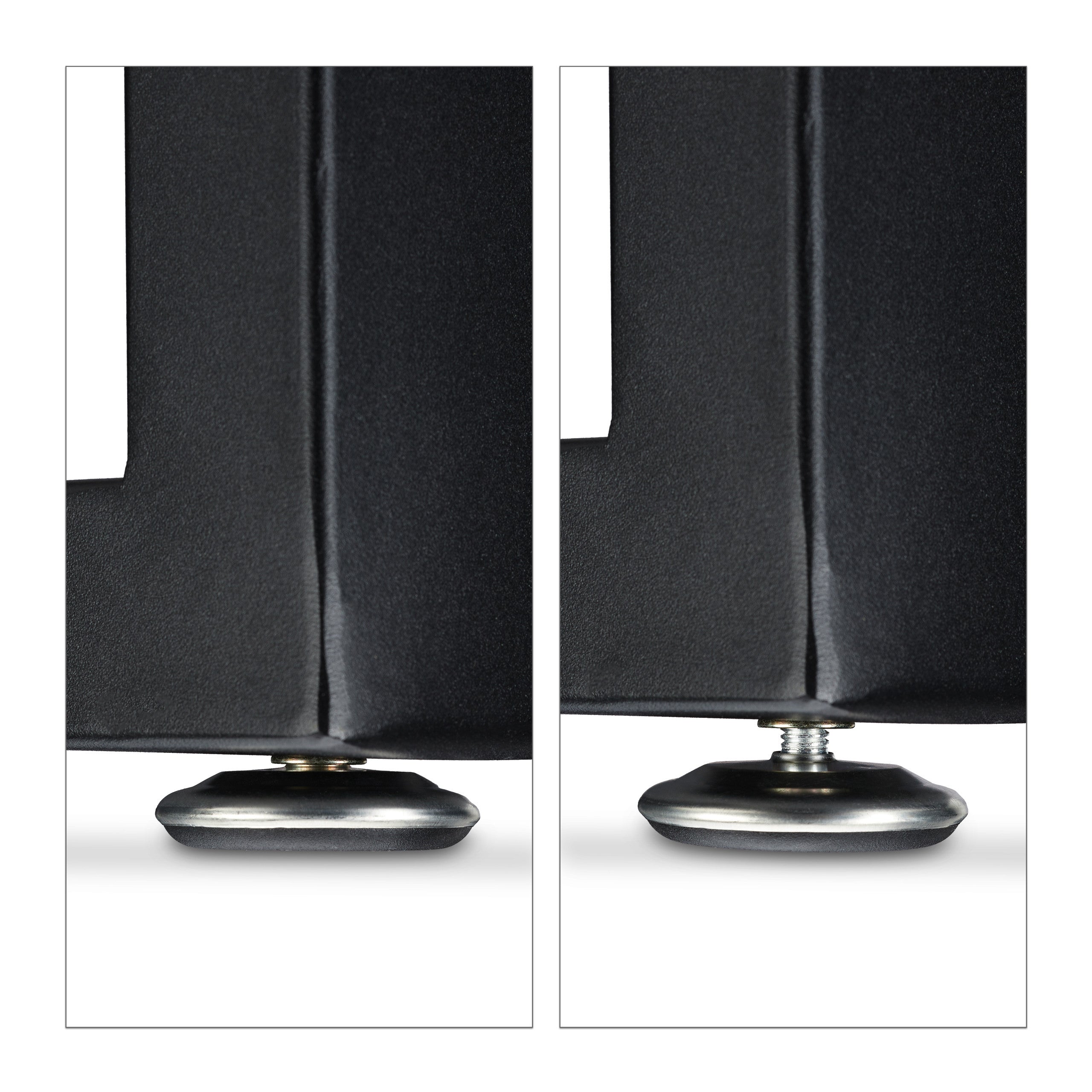 Pieds de table jeu de 2, BxH: 60x72 cm; supports métalliques, table basse, style industriel, noirs, Relaxdays - 6