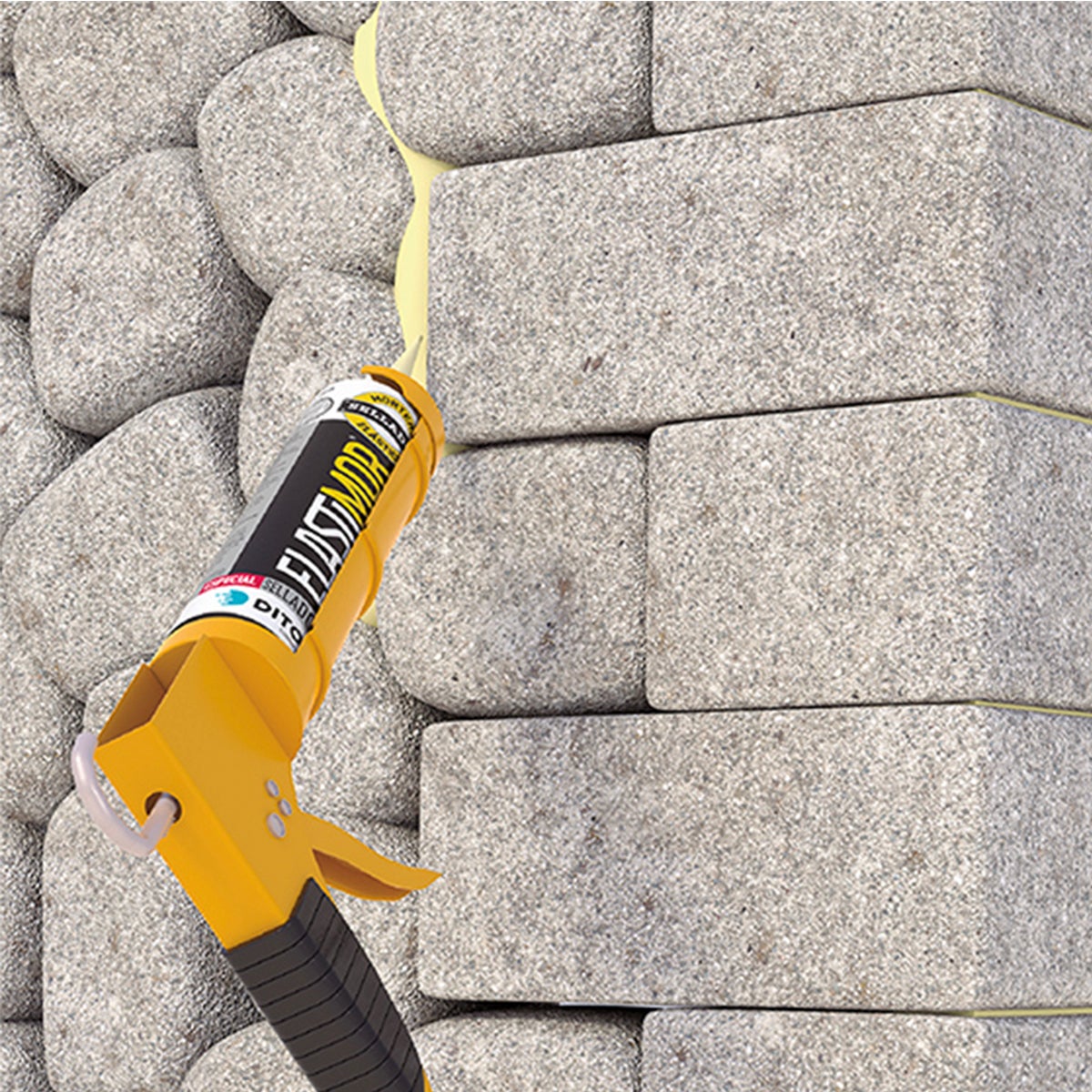 ELASTIMOR Mortier d'étanchéité, Ciment Express, Imperméable, pour taping, grouting, scellement, jointoiement, réparations, Tube 310 ml x1, Gris - 5