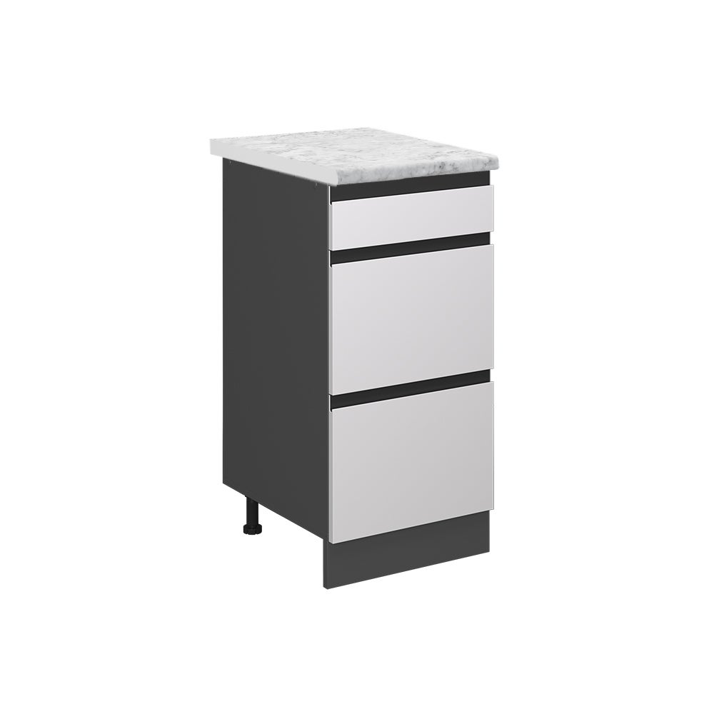 Vicco Szafka dolna do kuchni R-Line, Biały, 40 cm J-Shape BR Marmur