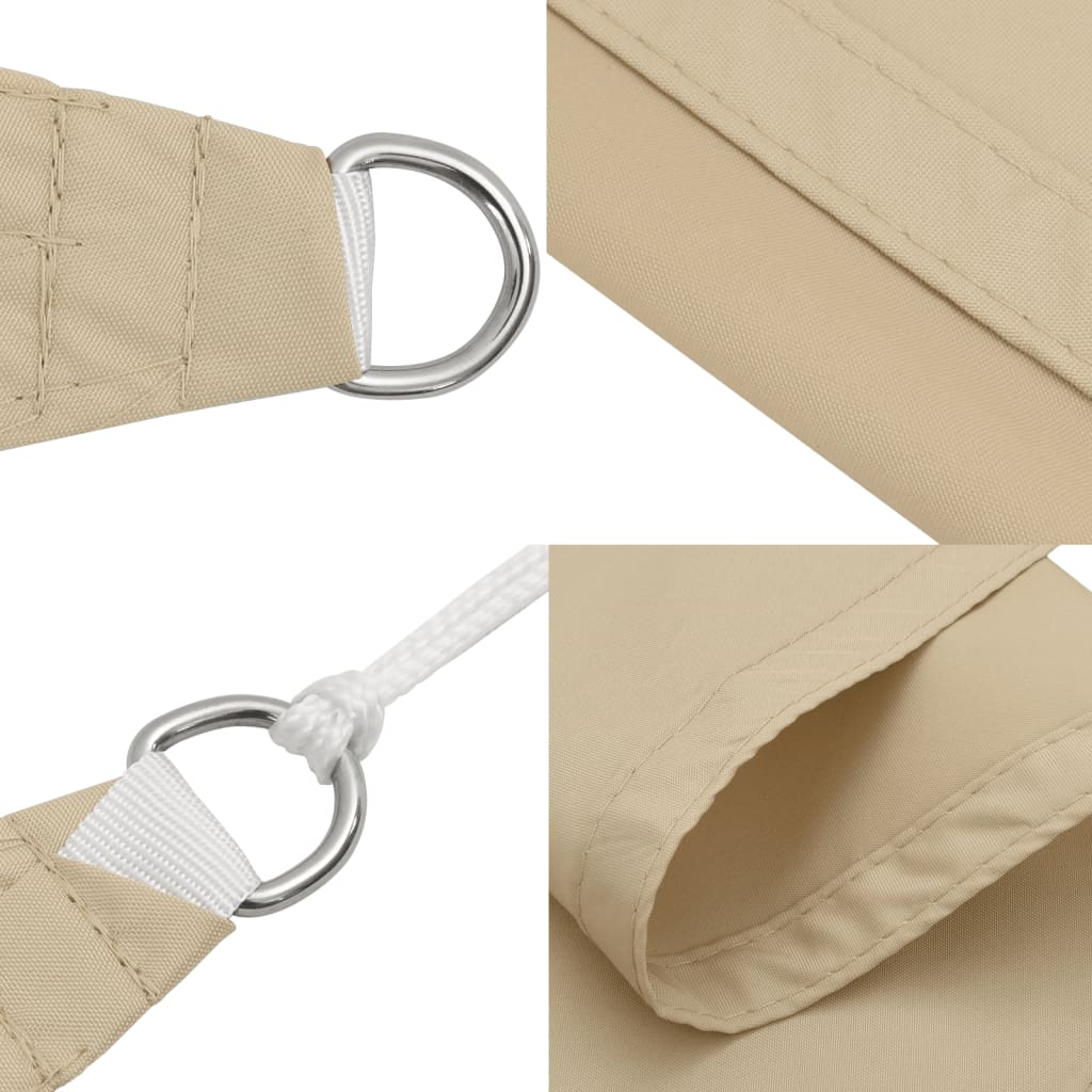 Maison Exclusive - Parasole a Vela Oxford Triangolare 3x3x3 m Beige - 7