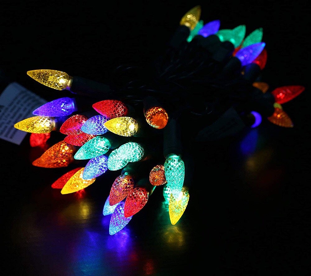 Lampki choinkowe LED zasilane bateryjnie, dekoracja do wewnątrz i na zewnątrz, 50 diod LED - 4