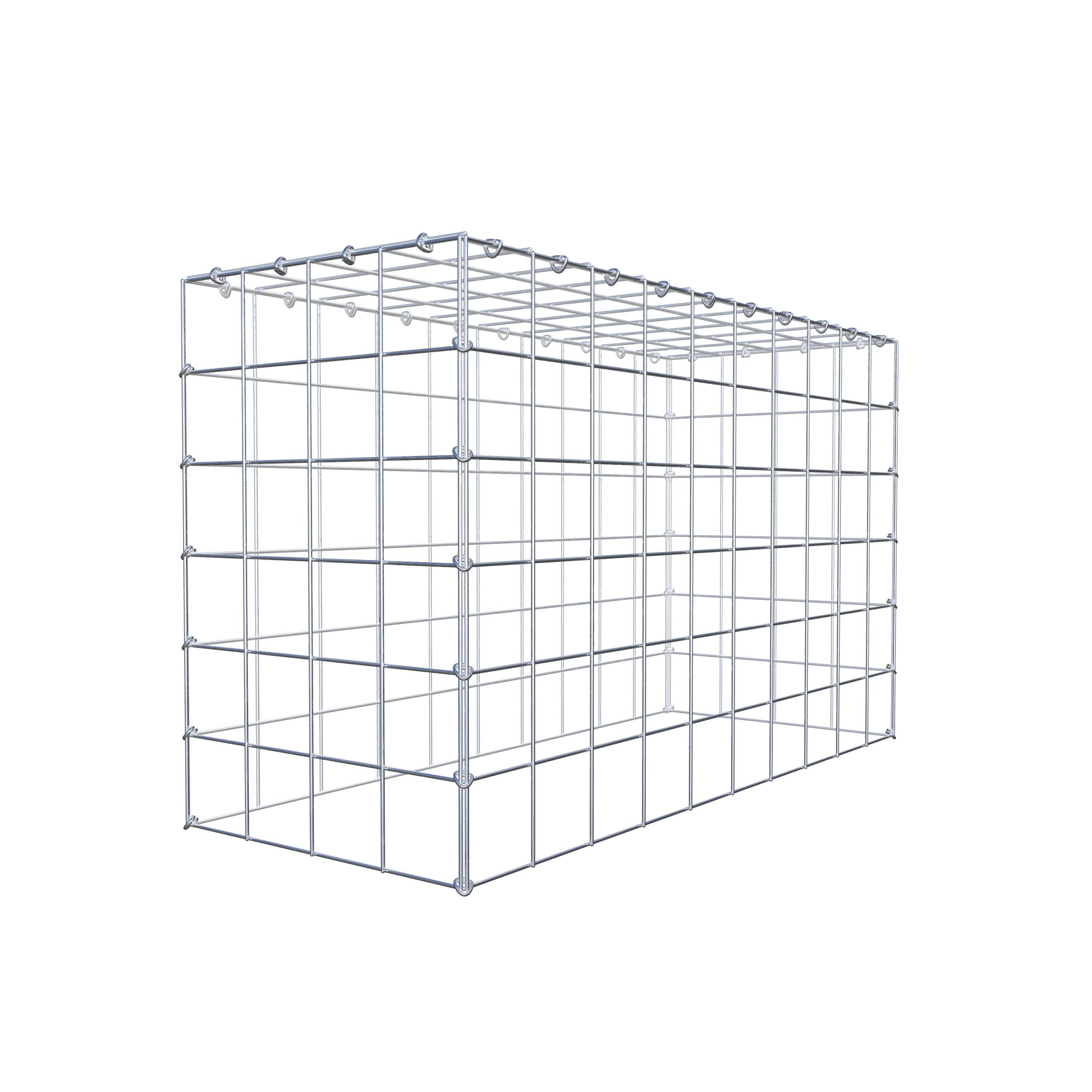 Gavión para apilar en acero galvanizado 100x60x40cm (LxAxP), malla 10 x 10cm, Anillo en C, sin rejilla inferior - 9