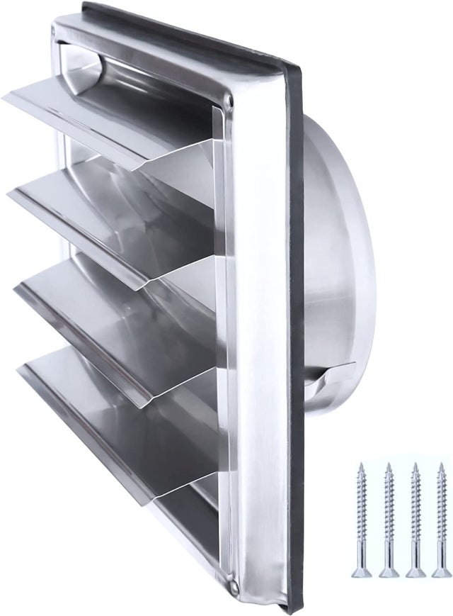 Grille D'Aération Carrée Réglable Acier Inoxydable 316 Marine 127x115mm
