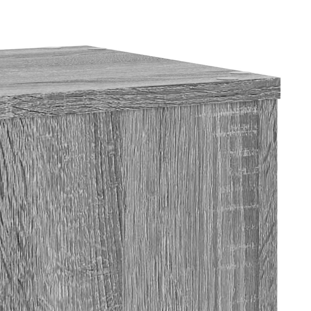 Supports pour plantes, 2 pièces, gris, panneau de bois - 7