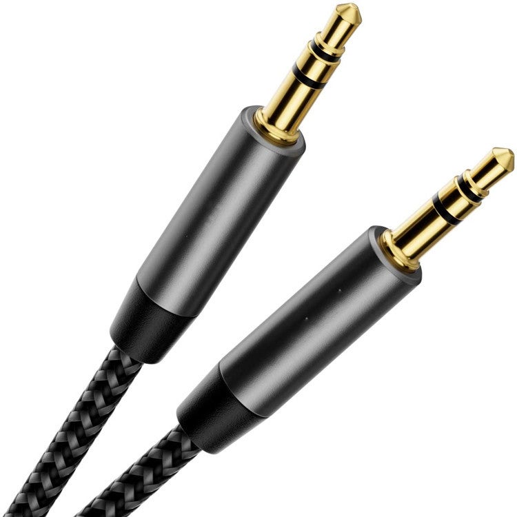 Câble audio AUX 3,5 mm, câble audio minijack 3,5 mm pour connexion AUX Black 1 m Leroy Merlin