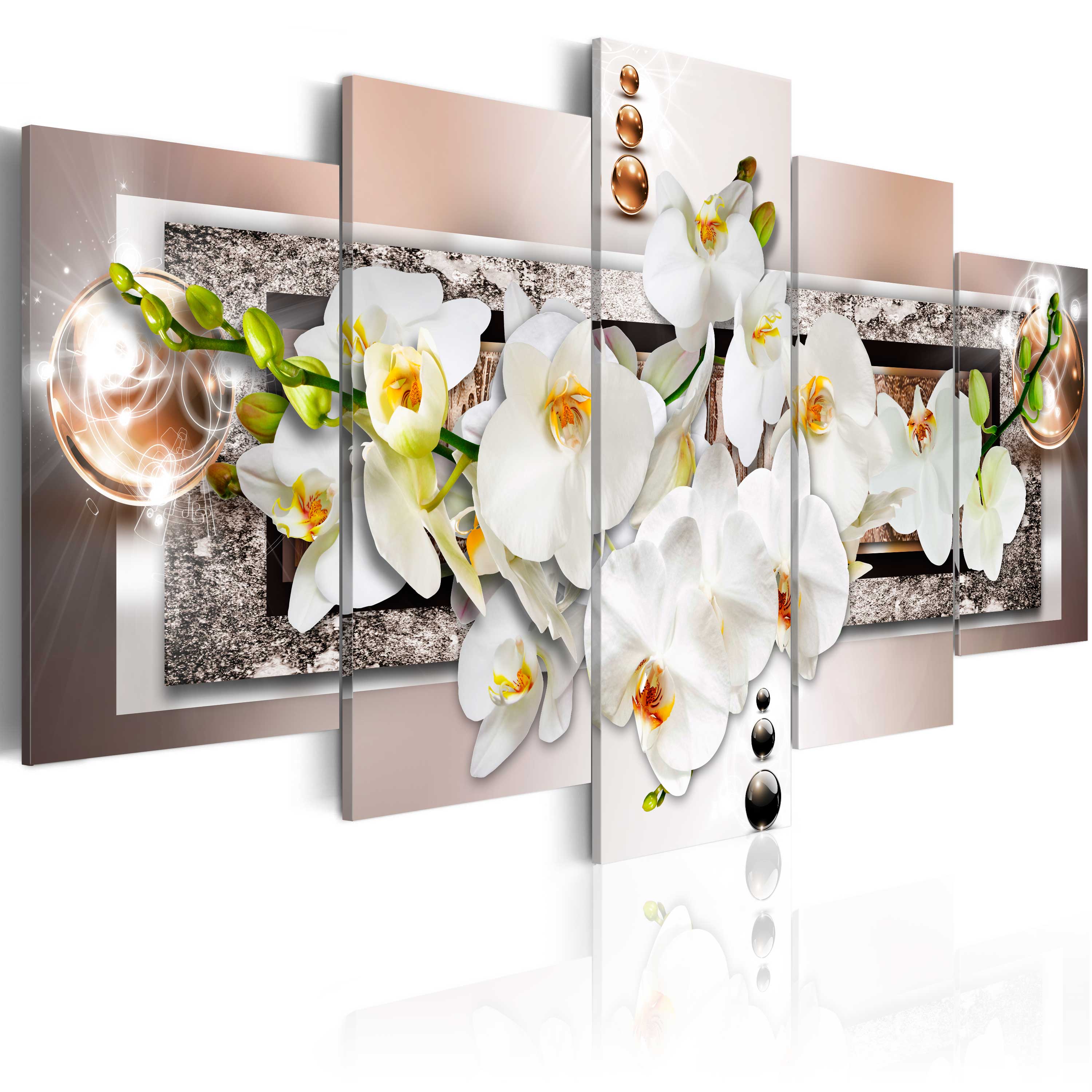 Tableau - white abstract orchid [225x112.5]