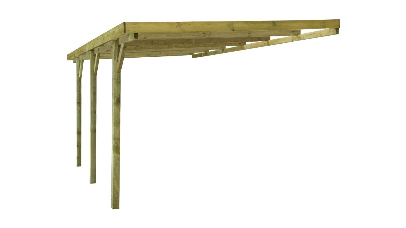 Carport, abri de voiture 3x5.24 m - 15 m2 - adossé&nbsp; - CAR6 - ALTANKA - 4