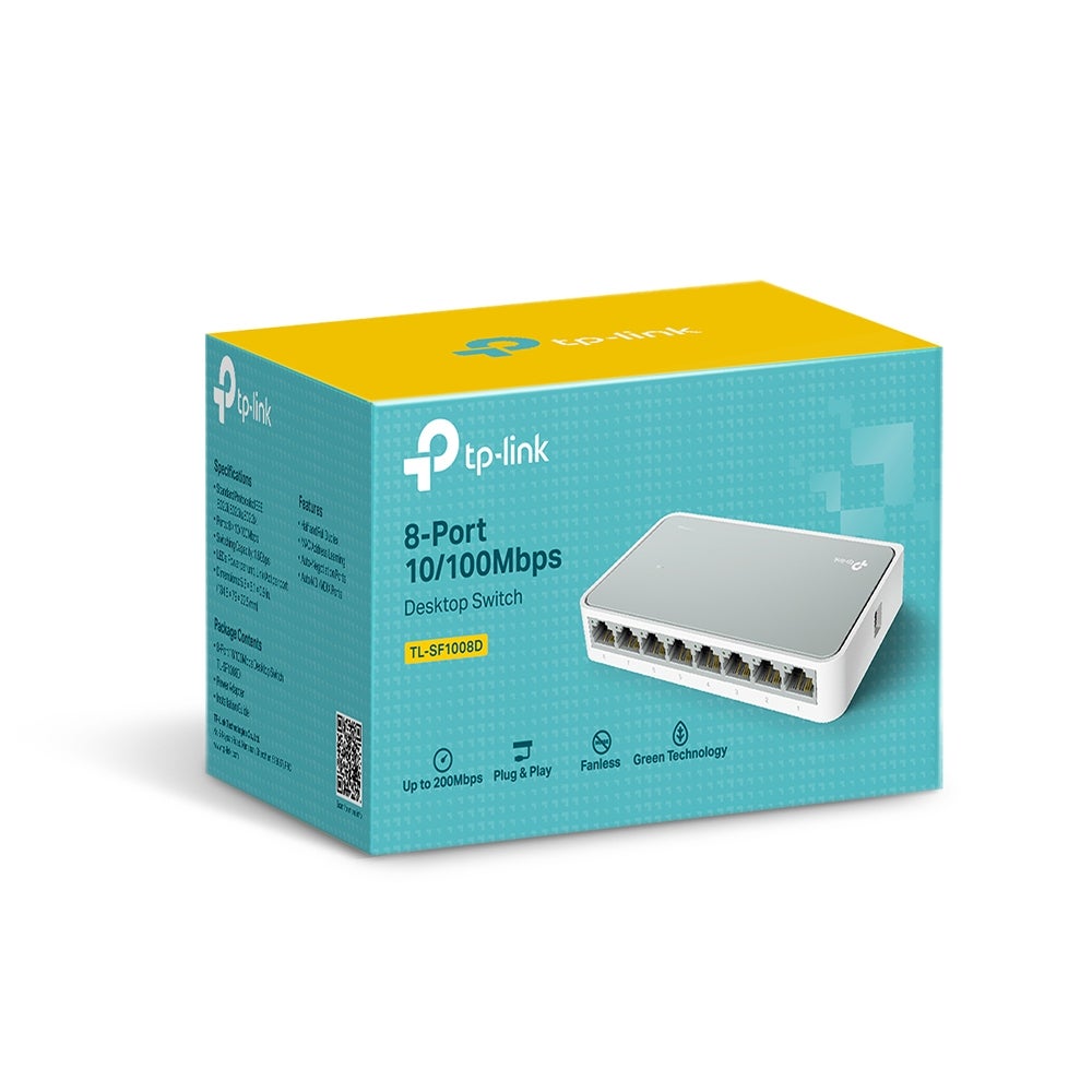 TP-LINK TL-SF1008D Non-géré Fast Ethernet (10/100) Blanc - 4