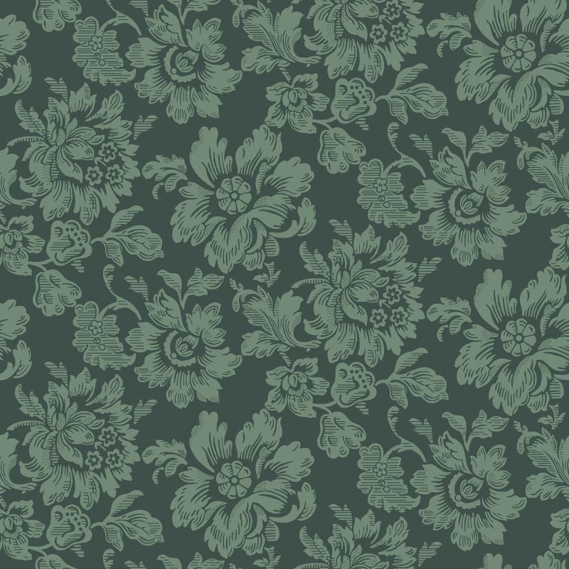 Tapeta kwiaty zielonym - 53 cm x 10.05 m - DURO