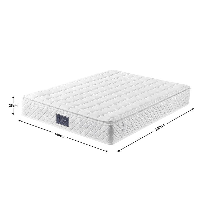 Matelas 140x200 cm, Matelas fermeté H3, 25 cm, Mousse à mémoire de forme et ressorts ensachés, respirant, doux pour la peau et ultra durable - 9