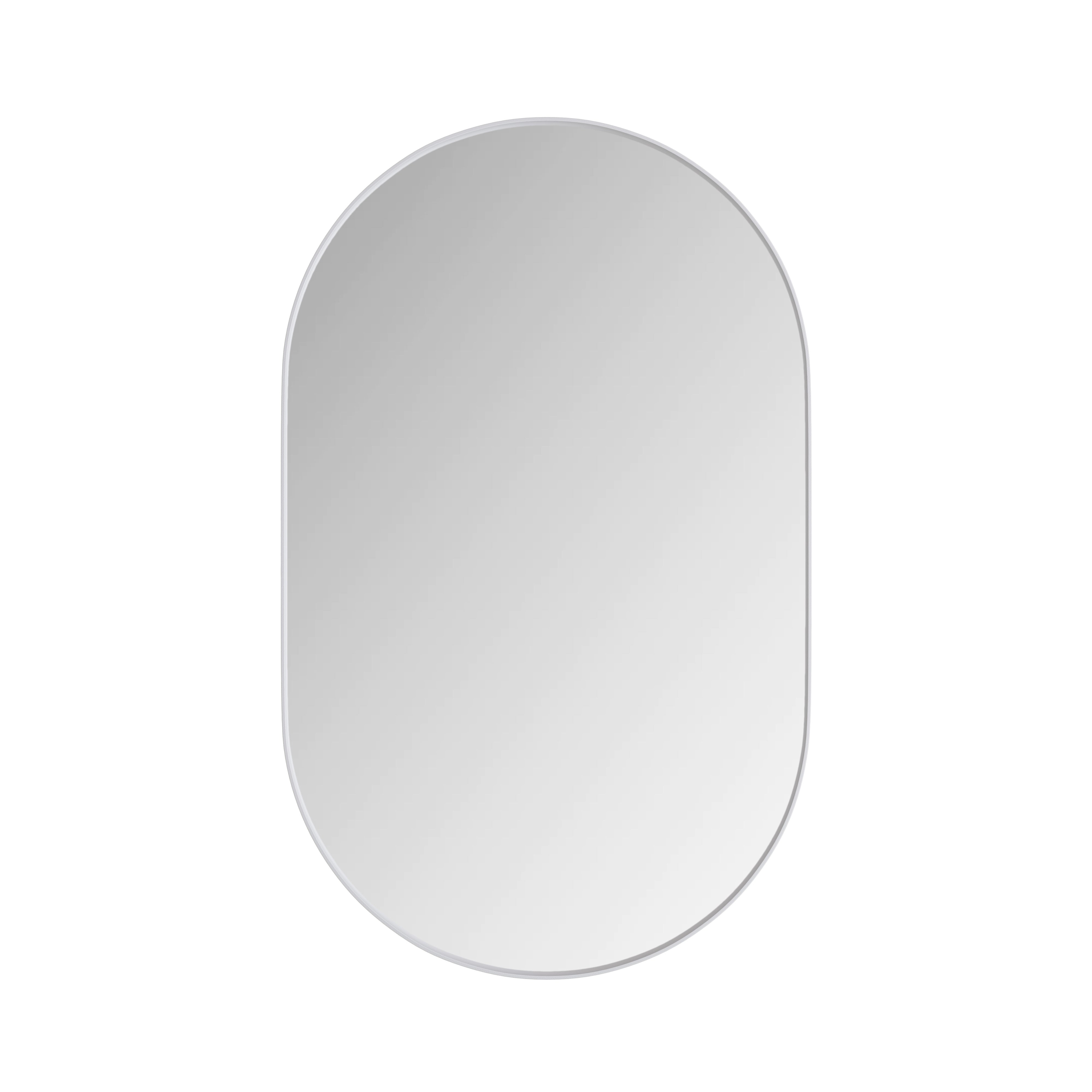 Armoire Miroir Ovale avec Cadre Métallique, Étagères Ajustables, Installation Murale ou Encastrée, Finition Blanc pour Salle de Bain - 6