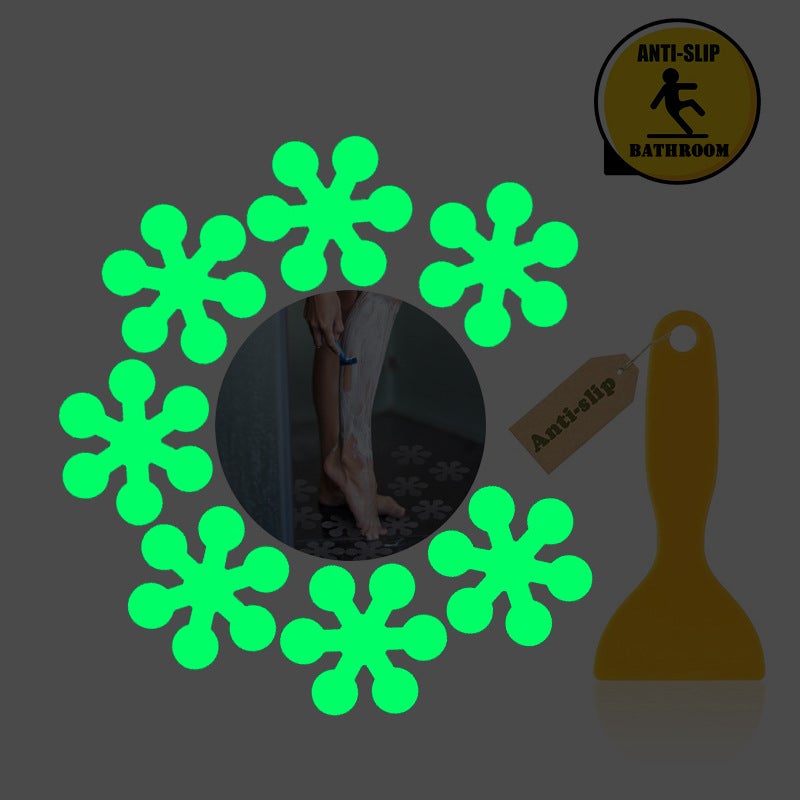 Zestaw 24 antypoślizgowych naklejek do wanny z wysokiej jakości podświetlanym skrobakiem