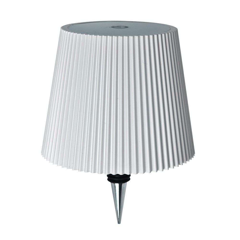 Przenośna dotykowa lampka LED na butelkę wina, biała, trójkolorowe światło, plastikowy klosz, 2000 mAh